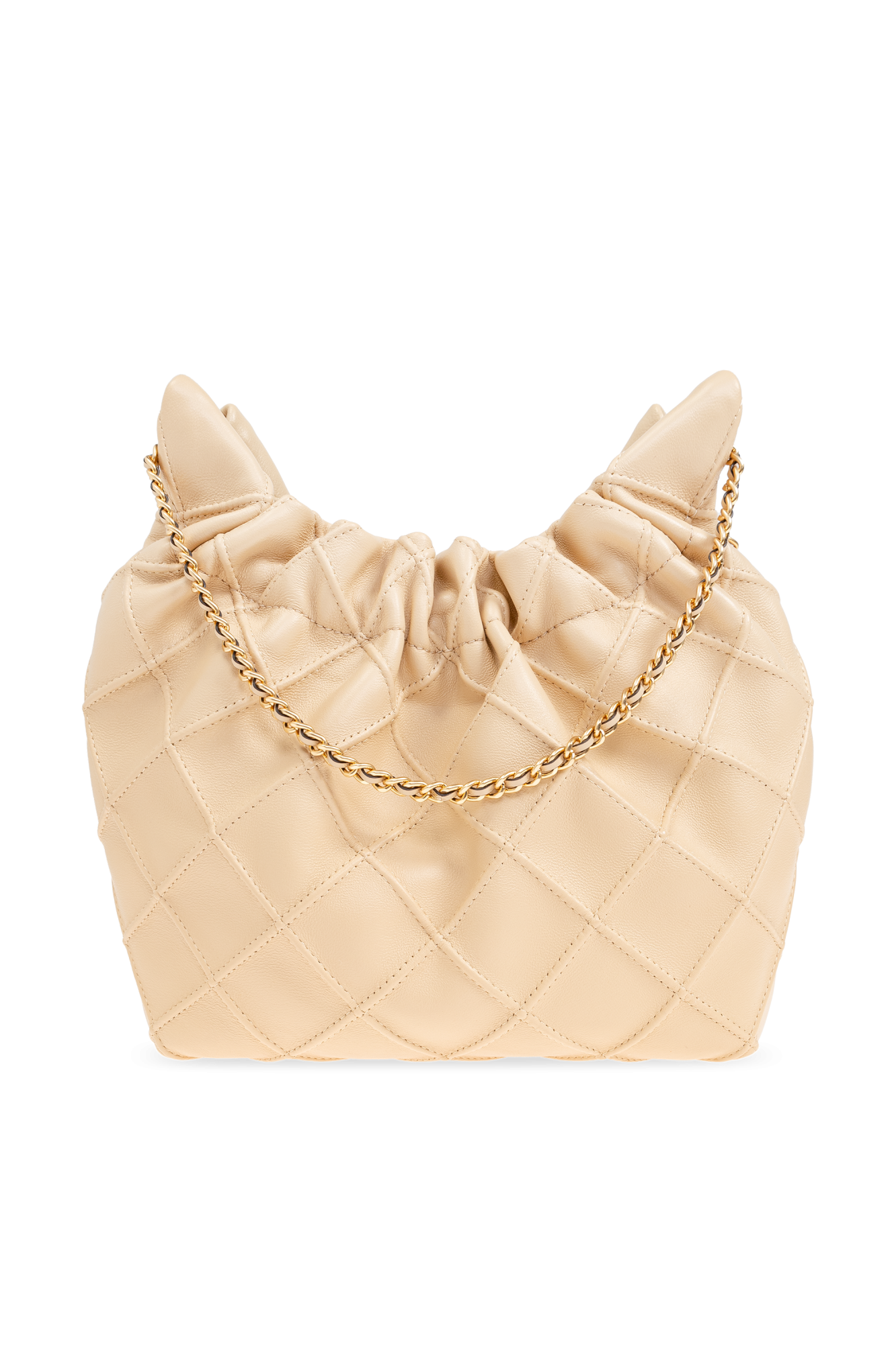 【関税&送料込】Tory Burch Beige Leather Mini Fleming Handba Tory Burch BEIGE LEATHER MINI FLEMING HANDBAG - Tote Bags